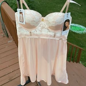 Daisy Fuentes Flirty Baby Doll Lingerie And Underwear Set G-String m size